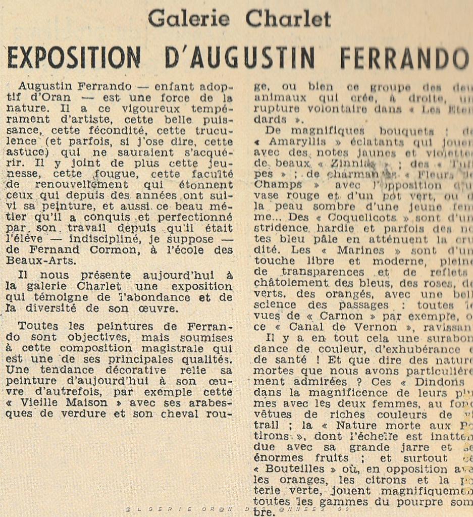 AUGUSTIN FERRANDO 1880-1957 (16) Journal D'Alger 23 mars 1955.jpg